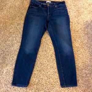 LOFT Curvy Skinny Distressed Jeans - Size 8